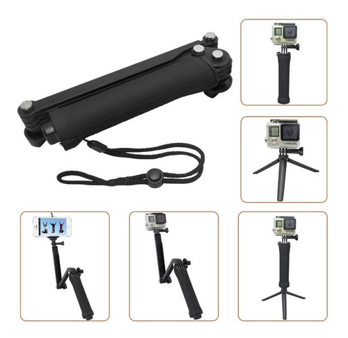 Bastón Selfie Trípode Forte Oculto Para Cámara Kit 3 En 1