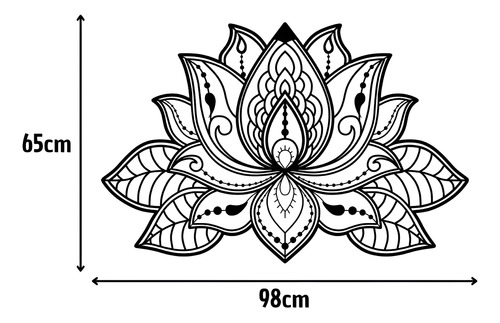 Mandala Flor De Lotus Parede Vazado 98x65mt Mdf 3mm
