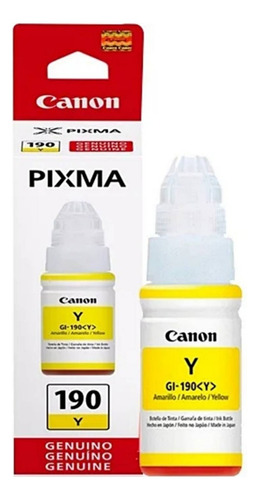 Tintas Canon Gl 190 Pixma G3110 G2110 G4110 G3100 Amarillo