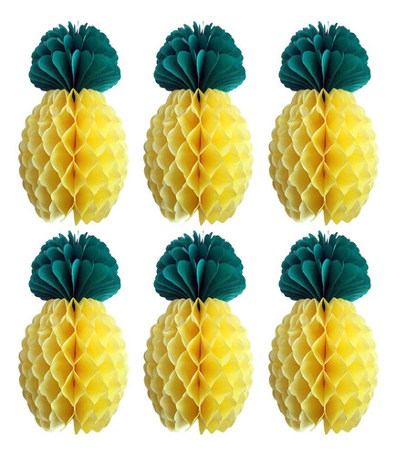 6 Piezas De Piña Con Decoración En Forma De Panal, Hermosa P