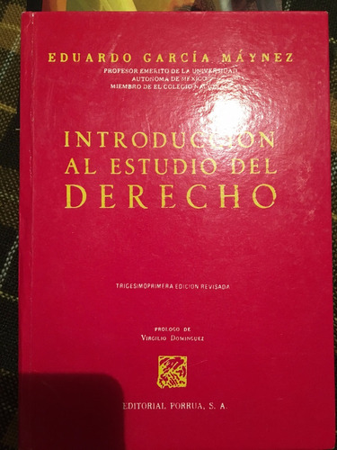 Introduccion Al Estudio Del Derecho Eduardo Garcia Maynez