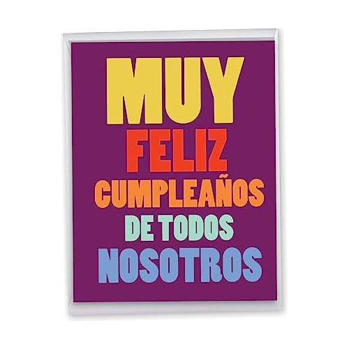 Gran Tarjeta De Cumpleaños Feliz De Nosotros Español ...