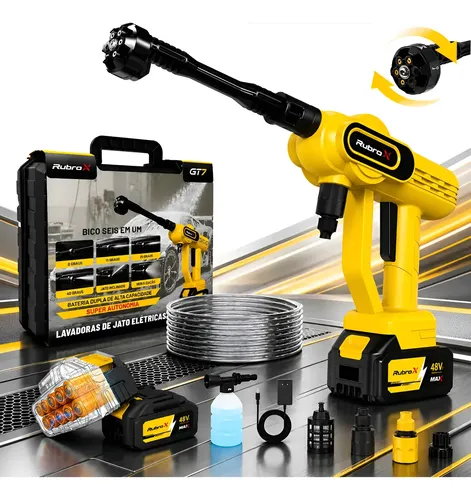 MLB 6024886050 Rubrox Lavadora Portatil Gt7 Li Ion Bivolt 5m 300w Cobre JM