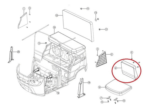 Respaldo Conductor Tvs Original Duramax 225