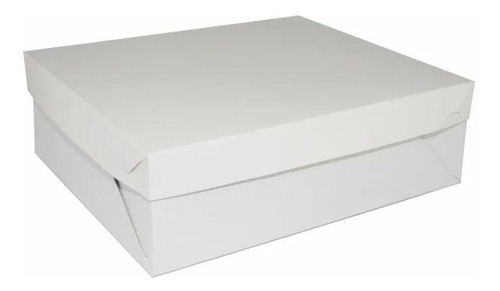 Caja De Carton Blanca Cuadrada Para Torta Reposteria Postres