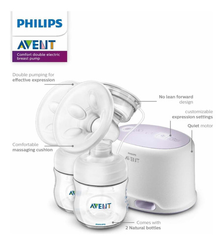 Piliphs Avent Bomba De Leche Eléctrica Doble + Cojín Extra (Usado)