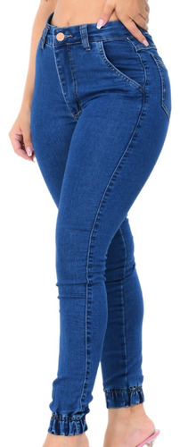 Calça Jeans Feminina Cintura Alta Jogger Lisa Promoção