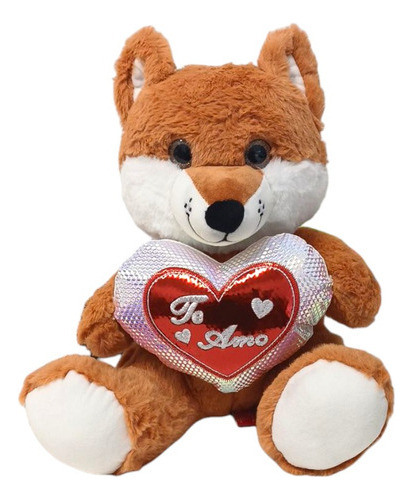 Peluche Mapache Y Zorro Con Corazon 32cm Phi Phi Toys 