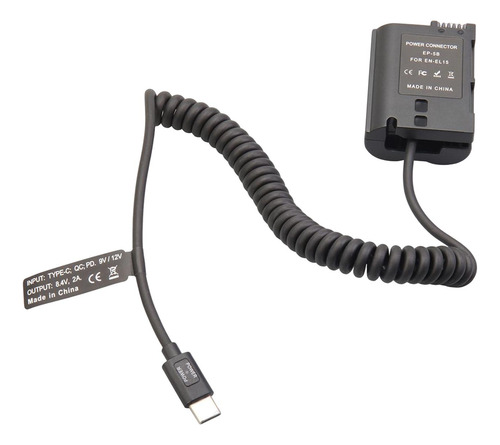 Tipo C Con Batería Simulada De Cable En El15 Para Nikon Z7
