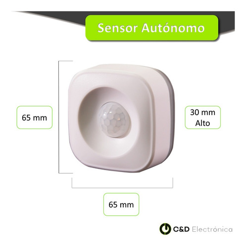 Imagen 5 de 9 de Sensor Detector De Movimiento Inalámbrico Autónomo Wifi