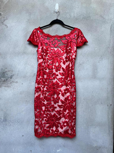 Vestido Rojo Lentejuelas Calvin Klein