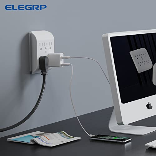 Extensor De 6 Tomas Anclaje Central, Enchufe De Pared D...