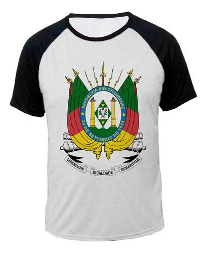 Camiseta Raglan Brasão Rio Grande Sul Camisa Blusa Unissex