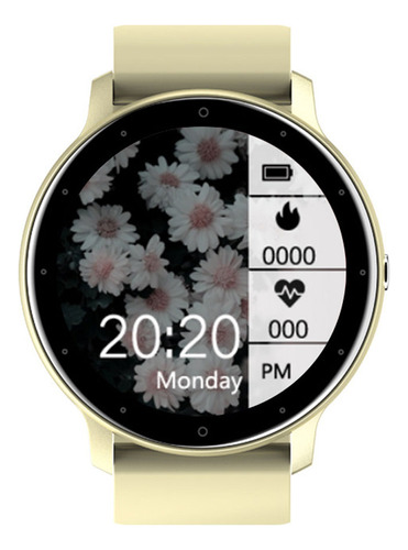 Smartwatch Zwear ZL02d Bt 4.0 Android iOS con pantalla de 1,3 pulgadas, color dorado