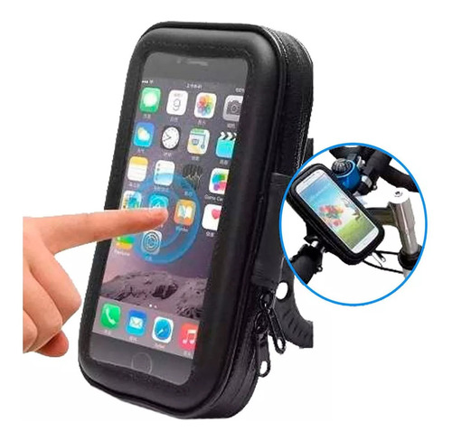 Funda Soporte Porta Celular Impermeable Moto Bici 360°