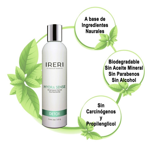 Imagen 4 de 9 de Shampoo Dermo Limpiador Facial Humectante Hidratante Detox