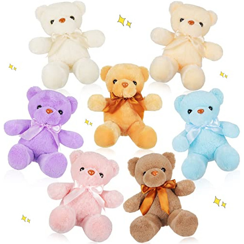 Zomiboo 7 Packs 14 Inch Plush Bear Stuffed Animals Plush Toy