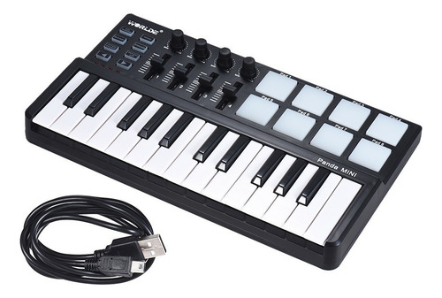 Teclado Midi Worlde Panda Pequeño Portátil Con Usb