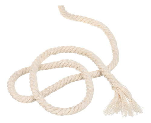 Macrame Corda 6mm 50 M Natural Bege Puro Algodão Trançado Co