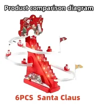Comprar Santa Clauss Montaña Rusa, Escaleras, Musical X 6 Piezas