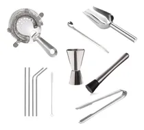 Comprar Set Kit Bartender Cocteleria Barman Completo Acero Inox