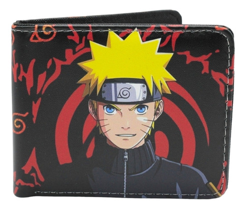 Cartera De Naruto Silueta Naranja Y Espiral - Anime 