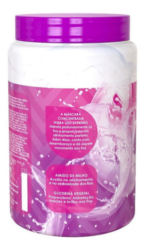 Máscara S.o.s Hidratação Liso Extremo Salon Line 1kg