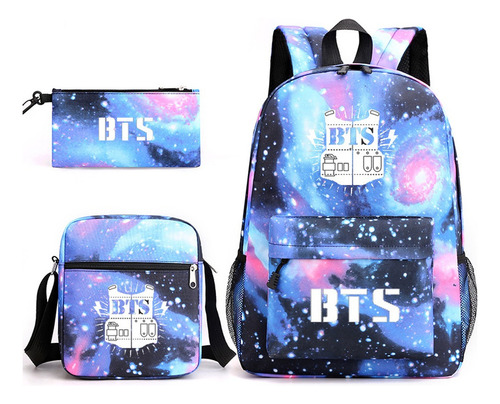 3 Piezas Para Kit De Mochila Y Bolsa Bts 8 Colores Opcionale