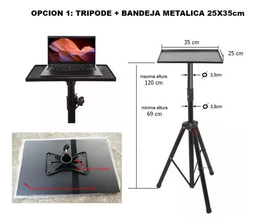 Compre Bandeja Plegable A-502C Altura de Altura de Portátil Ajustable  Soporte de Proyectores de Metal Trípode Con Bandeja de Mouse en China