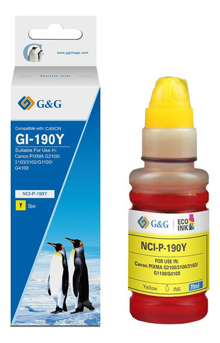 Gi-190 Pack 4 Colores Para Canon Con G2100 G2110 G3110