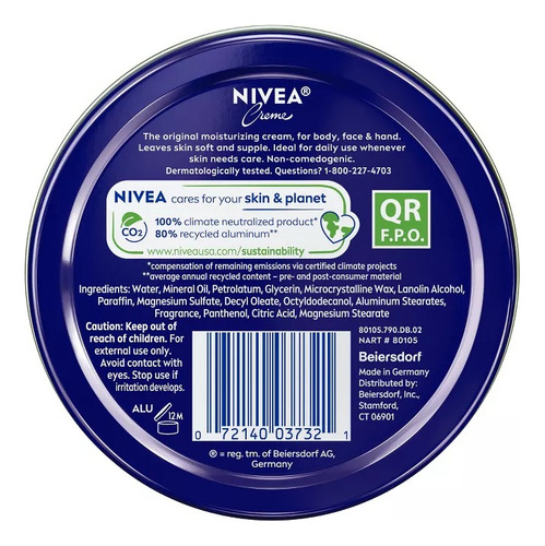 Crema Nivea Hecha En Alemania Original 8.4oz / 238 G