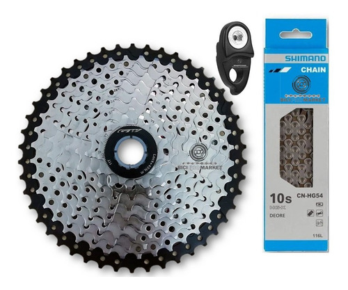 Combo Pacha Gw 10 V 11-46 Cassette  + Cadenilla Shimano Hg54