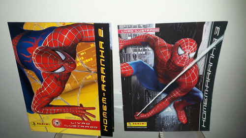 2 Álbuns De Figurinhas Completos Homem Aranha 2 E 3 Posters
