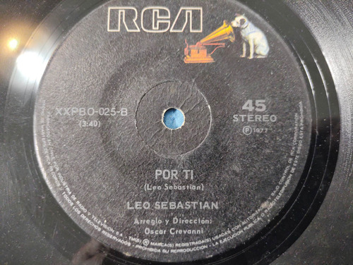 Vinilo Single De Leo Sebastian  Por Ti (c84