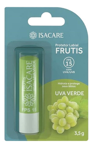 Protetor Labial Fruits Uva Verde Fps 15 3,5g - Isacare