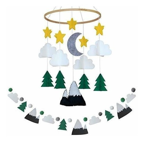 Sorrel And Fern Baby Crib Mobile Starry Woodland Night ...