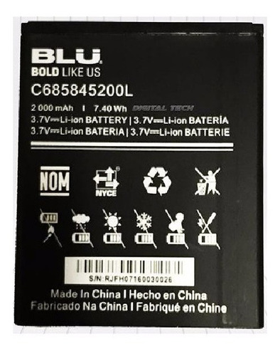 Bateria Blu C685845200l Studio C Hd S090 S090q S090u Sellada