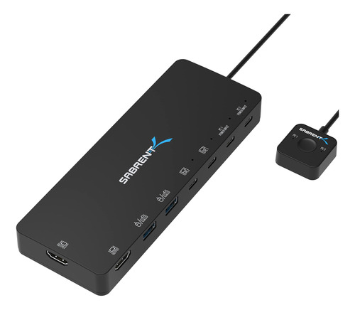 Sabrent Interruptor Kvm Dual Usb Tipo C Entrega Energia