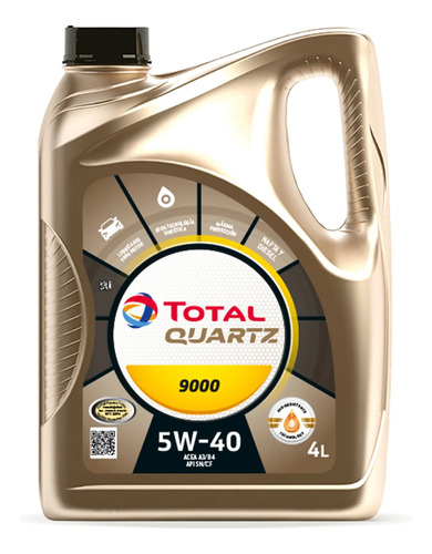 Aceite Total Quartz 9000 Sintetico 5w40 4litros Nafta Diesel
