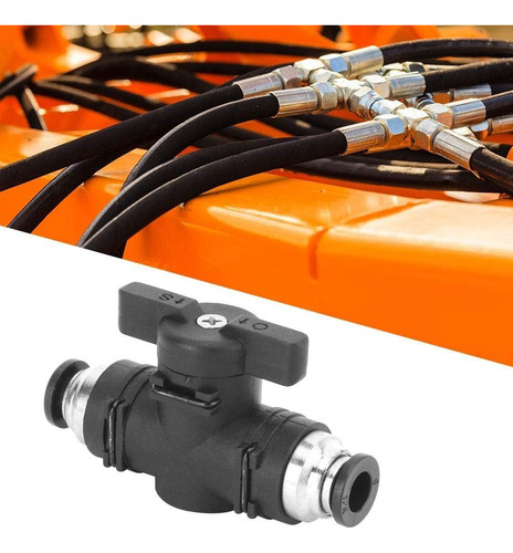 Tecneu Válvula Neumática 8mm Aire Manual Buc-8 De Conexión Rápida Racor