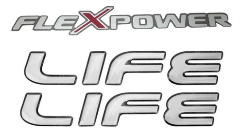 Emblemas Adesivos Flexpower E Life Celta Corsa Prisma