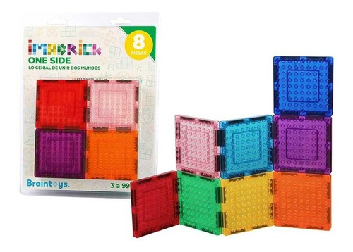 Imabrick Juego  Magnéticos Construccion One Side 8 Piezas