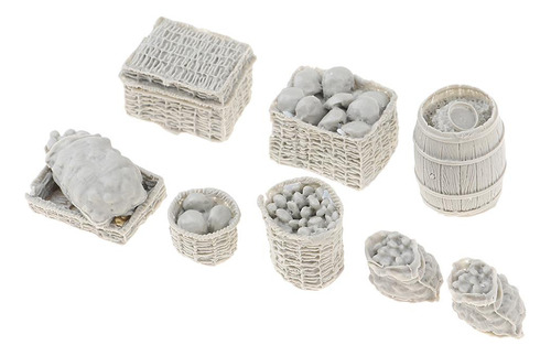 . 1:35 Resina De Comida Modelos De Barril De Pan Sin