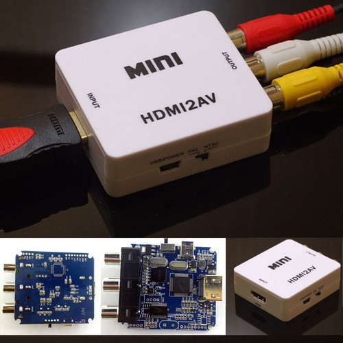 Mini Adaptador Convertidor Señal Hdmi A Rca Audio Y Video