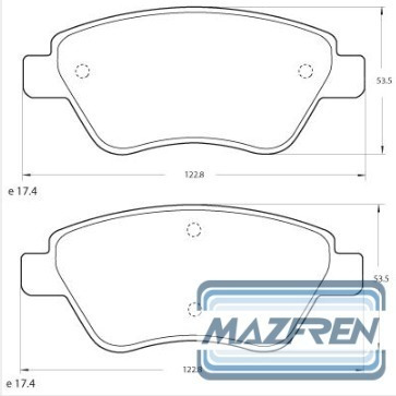 Pastilla Freno Fiat Stilo 02/ Idea 04/ Siena 02/ Qubo