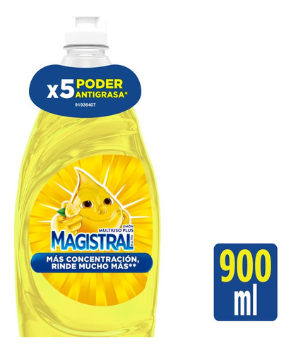Detergente Magistral Limón Multiuso Plus 900ml