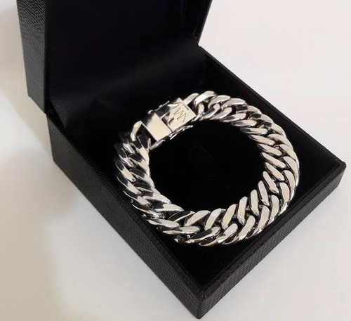 Imagem 3 de 9 de Pulseira Elos Duplos 105 Gramas Ouro 18k Maciço