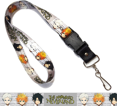 Portagafete Lanyard Promised Neverland Emma Ray Norman Anime