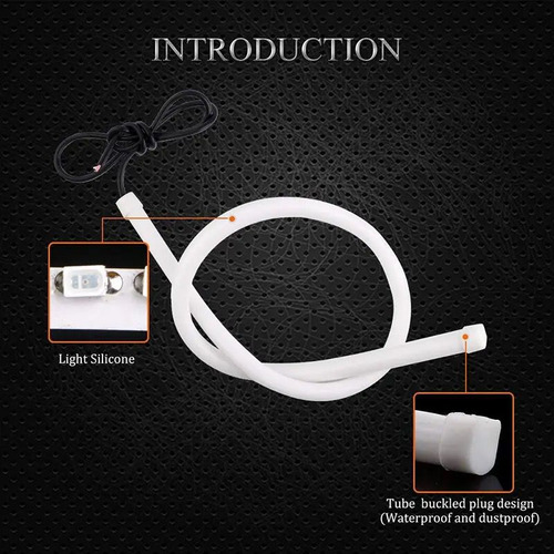 2 Tira Led Flexible Drl Direccional Rgb App 60cm Auto Moto