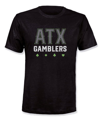 Austin Gamblers Atx Logo Con Camiseta De Trajes (negro, Medi